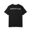 vertigo club graphic tee — 'v' chest logo & back text