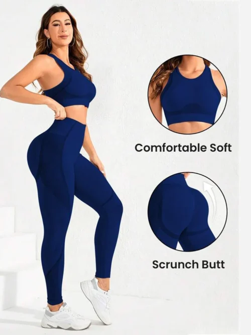 traje de 2 piezas, súper elástica sin costuras