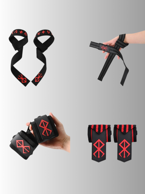 gym muñequeras y straps de anime