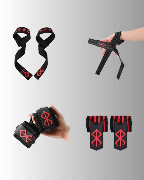 gym muñequeras y straps de anime
