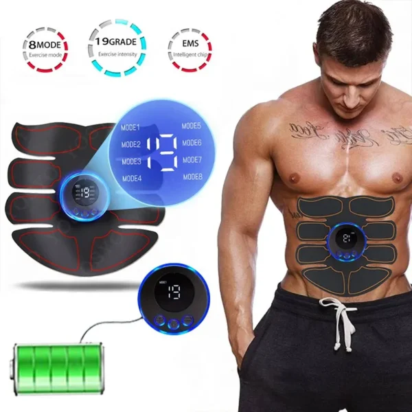 masajeador muscular abdominal abs – estimulador fitness recargable