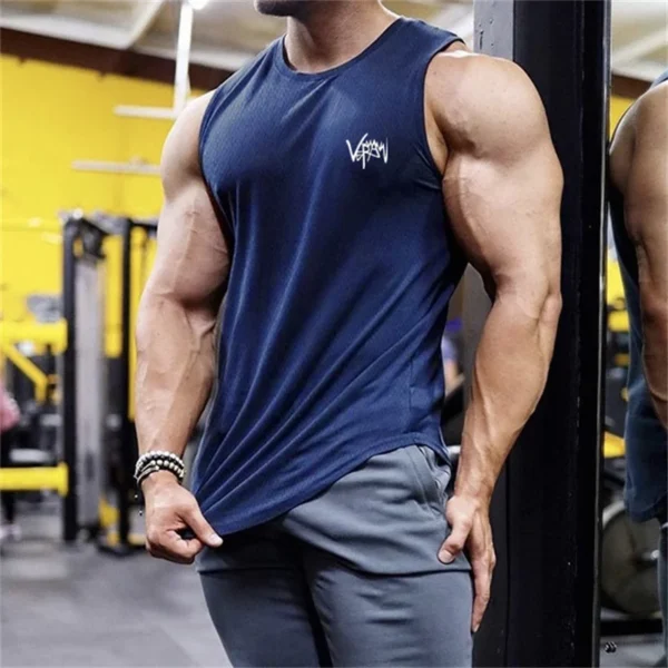 camiseta deportiva sin mangas de secado rápido para hombre