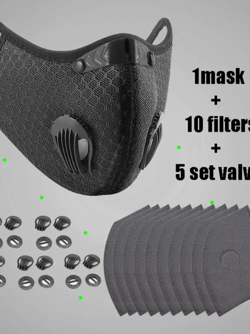 mascarilla deportiva reutilizable con filtro