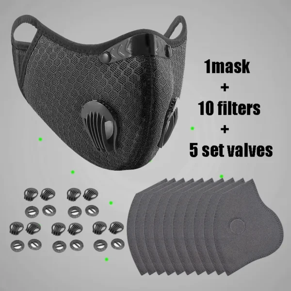 mascarilla deportiva reutilizable con filtro